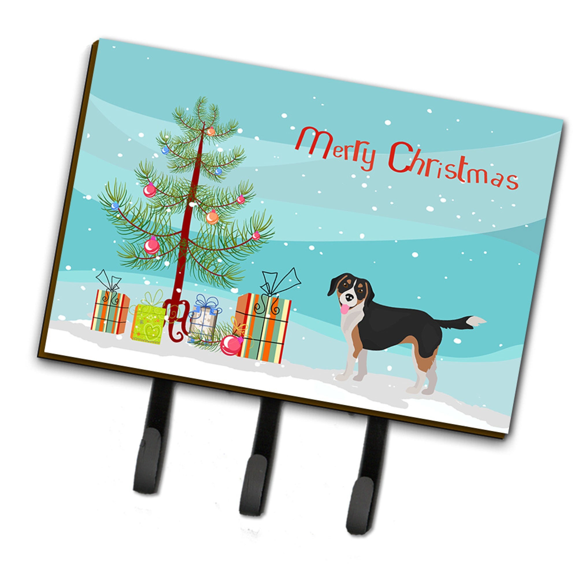 Caroline'S Treasures Beaglier #2 Christmas Tree Leash Or Key Holder Hooks, Multicolor